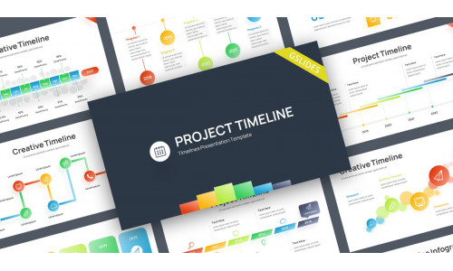 Timeline Gradient Color Google Slides Template