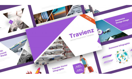 Travienz Airlines Modern PowerPoint Template