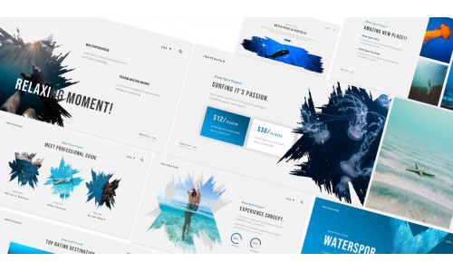Watersport Sport Underwater Google Slides Template
