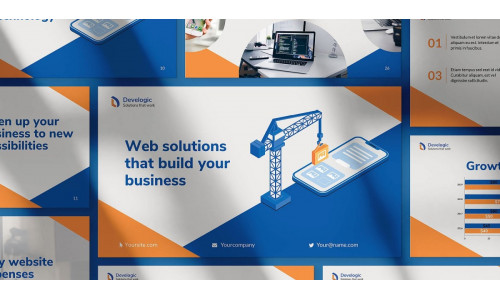 Web and Mobile App Development Presentation PowerPoint template