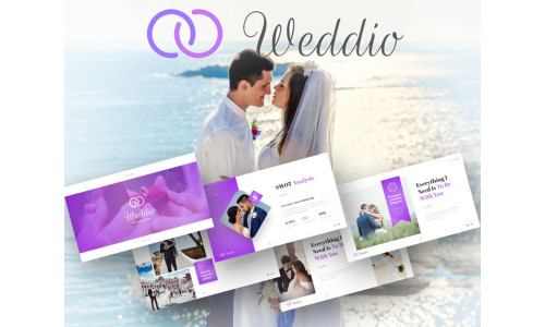 Weddio Wedding Event PowerPoint template