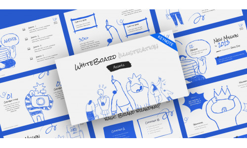 Whiteboard Illustration Assets Keynote Template