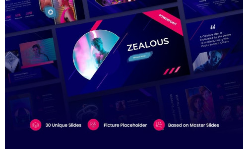 Zealous - Modern Neon PowerPoint Template
